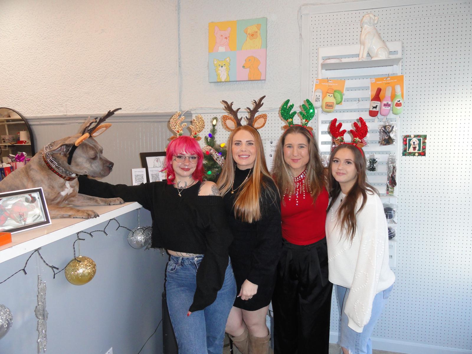 The Boston's Groomer team together in the salon